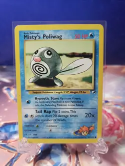 Pokemon TCG Misty's Poliwag Gym Heroes 87/132 Regular Unlimited Common LP - Image 1