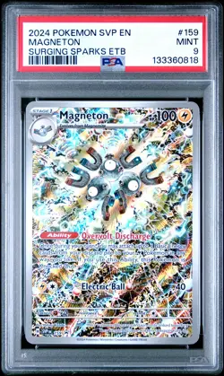 2024 POKEMON SVP EN-SV BLACK STAR PROMO #159 MAGNETON PSA 9 - Image 1