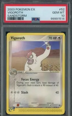 PSA 10 - 2003 EX Sandstorm Vigoroth 52/100 Pokemon Card - Image 2