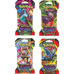 x10 Pokemon TCG: Phantasmal Flames Booster pack Blister sleeve SEALED - Image 1