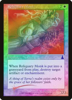 Reliquary Monk FOIL Urza's Destiny NM White Common MAGIC MTG CARD ABUGames - Image 1