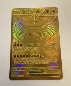 Mega Zygarde Gold Pokemon Card 124/088 PERFECT ORDER HYPER RARE - Image 1