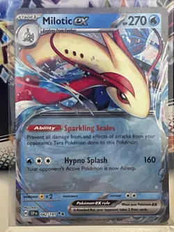 Pokemon SV Surging Sparks TCG Holo Foil Card - Milotic EX 042/191 - Image 1
