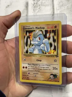 Pokemon Giovanni's Machop 72/132 Pokemon TCG Vintage Vtg Nintendo Card WOTC NM - Image 2