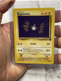 Pokemon Magnemite 60/82 Team Rocket Regular Common Pokemon Card Vintage LP - Image 1