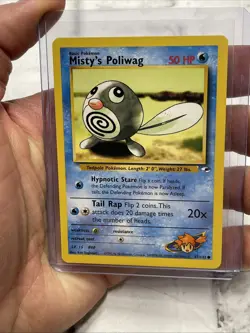 MISTY’S POLIWAG 87/132 Gym Heroes Set VINTAGE WOTC Pokemon Card NM/MT Nintendo - Image 1