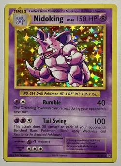 Nidoking 45/108 (MP) Holo Rare XY Series: Evolutions 2016 Pokemon Card TCG - Image 1