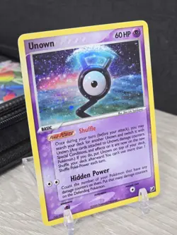 Pokemon Card TCG Unown G/28 Holo Rare Ex Unseen Forces 2005 Vintage NM SWIRL - Image 1