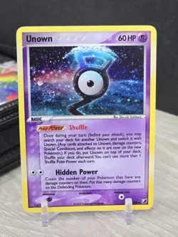 Pokemon Card TCG Unown G/28 Holo Rare Ex Unseen Forces 2005 Vintage NM SWIRL - Image 3