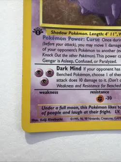Gengar #5 5/62 1st Edition Holo Fossil Pokemon Rare 1999 - Image 3