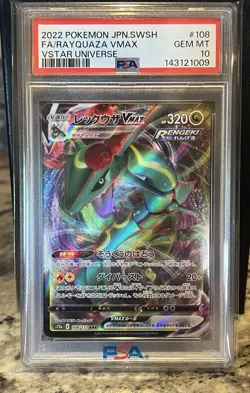 Pokemon PSA 10 Rayquaza VMAX S12a Vstar Universe Triple Rare Holo Japanese - Image 3