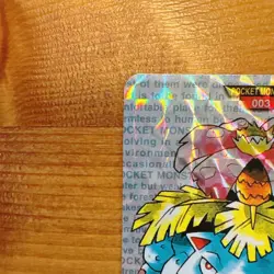 Venusaur No.003 Bandai Carddass Japanese 1996 Prism Holo Vintage Card Pocket - Image 5