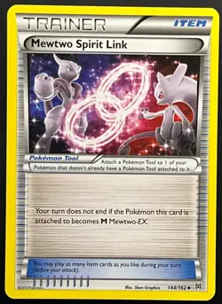 Mewtwo Spirit Link XY BREAKthrough UnCommon REVERSE HOLO Pokemon Card 144/162 - Image 1
