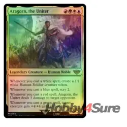 Foil Aragorn, The Uniter M/NM Magic: The Gathering MTG The Lord Of The Rings - Image 1