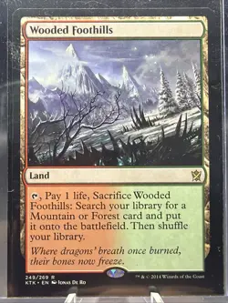 Wooded Foothills 249 Khans of Tarkir Magic The Gathering Just pulled Mint - Image 2