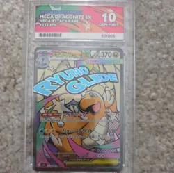 Pokemon ACE 10 Mega Dragonite EX Mega Dream 232/193 Ace Japanese Graded Card - Image 1
