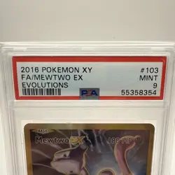 Pokemon TCG Mewtwo EX Holo Ultra Rare Full Art Evolutions 103/108 PSA 9 Graded - Image 2