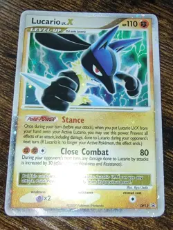 Lucario LV.X 2007 Pokemon Diamond & Pearl Black Star Promo #DP12 - Image 2