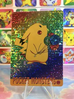 Pokemon Pikachu Vintage Pocket Monsters Vending HOLO Prism Sticker 1998 Nintendo - Image 3