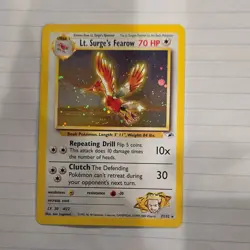 Pokemon Lt. Surge's Fearow Gym Heroes 007/132 Holo Rare Unlimited 70 HP - Image 1