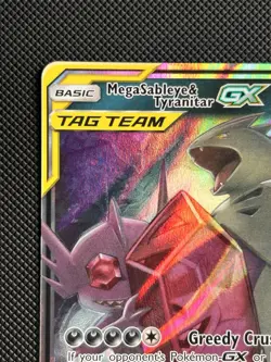 Pokemon Mega Sableye & Tyranitar GX Ultra Rare TAG TEAM Holo 126/236 Unified Mi… - Image 3