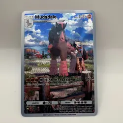 Mudsdale Pokemon TCG Pocket Holo Illustration Rare Textured Custom - Image 1