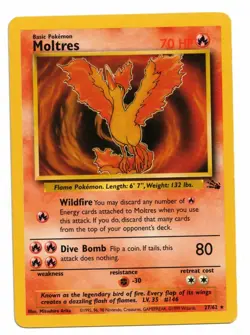Pokemon Card: Moltres 27/62 Fossil Set Rare! EX - Image 1