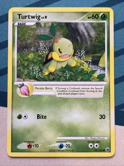 Pokemon Card - Turtwig - Regular - Common (78/100) DP Majestic Dawn NM - Image 1