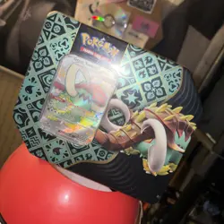 Pokemon Scarlet and Violet Great Tusk ex Paldean Fates Tin - Brand New Sealed - Image 1