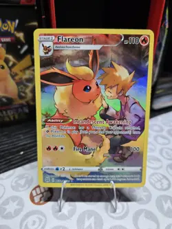 Pokemon TCG Flareon Holo Card TG01/TG30 Brilliant Stars Trainer Gallery - Image 1