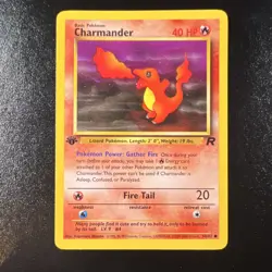 Pokemon Charmander 50/82 Team Rocket Common LP 1st Ed WOTC English 1999 - Image 1