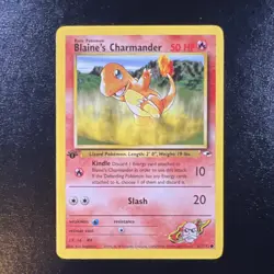 Pokemon Blaine's Charmander 61/132 Gym Heroes 1st Edition Common LP - Image 1