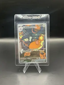 Pokemon Team Rocket's Raticate 202/182 Destined Rivals Illustration Rare Holo NM - Image 1