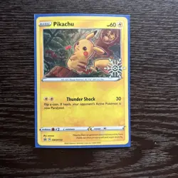 Pokemon Holiday Calendar Pikachu SWSH153 Black Star Holo Promo NM/LP - Image 1