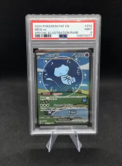 2024 Pokemon S&V Paldean Fates Mew Ex SIR 232/091 BUBBLE MEW PSA 9 MINT - Image 1