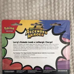 Pokemon TCG Mega Evolution Ascended Heroes Komala Promo Larry 2 pack blister - Image 2