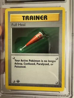 1999 Pokemon 1st Edition Shadowless Full Heal Trainer Base Set 82/102 CGC 9 Mint - Image 3