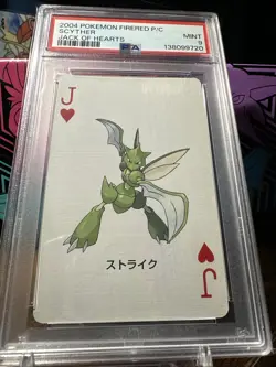 2004 Pokemon Firered Playing Cards Scyther Jack Of Hearts PSA 9 - Image 4