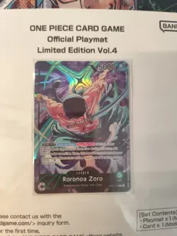 One Piece TCG - Official Playmat Limited Edition Vol.4 + Zoro Promo Card - ENG - Image 2