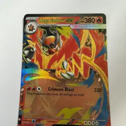Pokemon TCG Mega Emboar EX 031/217 Ascended Heroes Pack Fresh / NM Card - Image 3