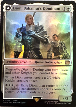 Dion, Bahamut's Dominant - RARE Foil R0016 Final Fantasy MTG TCG Card - Image 1