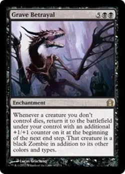 GRAVE BETRAYAL - Return to Ravnica (R) RARE MtG TCG Card 67 - Image 1
