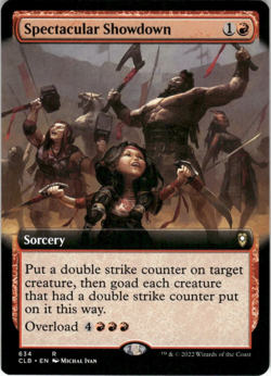 Spectacular Showdown (Extended Art) #634 (NM) Baldur's Gate CLB Magic MTG TCG - Image 1