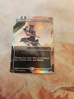 Sokka's Charge Borderless Foil Avatar The Last Airbender MTG NM - Image 1