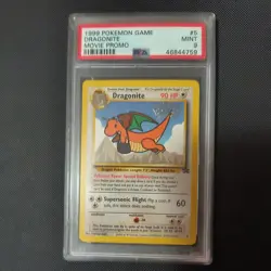 Dragonite PSA 9 1999 Pokemon Wizards Black Star Promos #5 Movie Promo - Image 1
