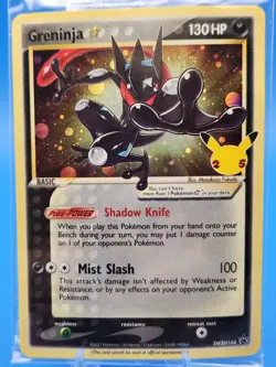 Pokemon TCG Celebrations Greninja Gold Star Holo Promo SWSH144 English Sealed - Image 1