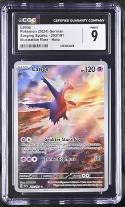 2024 Pokemon Sturmische Funken Latios #203/191 PSA CGC 9 SSP - Image 1