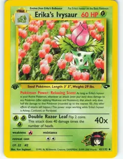Erika's Ivysaur - 1st Edition - 41/132 Gym Challenge - Pokemon TCG - VINTAGE NM - Image 1