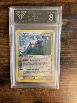 Metagross Holo #11/113 EX Delta Species Pokemon GetGraded 8 PSA 8 - Image 1