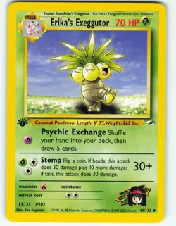 Erika's Exeggutor - 1st Edition - 44/132 Gym Heroes- WOTC - Pokemon TCG - 2000 - Image 1